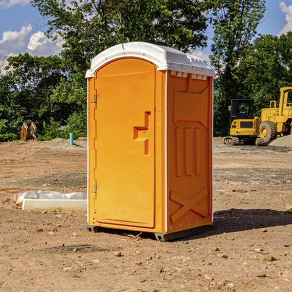 can i customize the exterior of the portable restrooms with my event logo or branding in Hayden